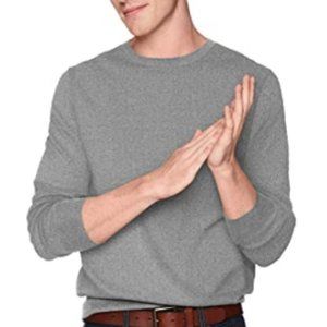 J. CREW Heather Steel Crewneck Sweater